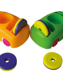BUMPER CARS & RING MAGNETS (Set of 2 Cars & 4 Ring Magnets)